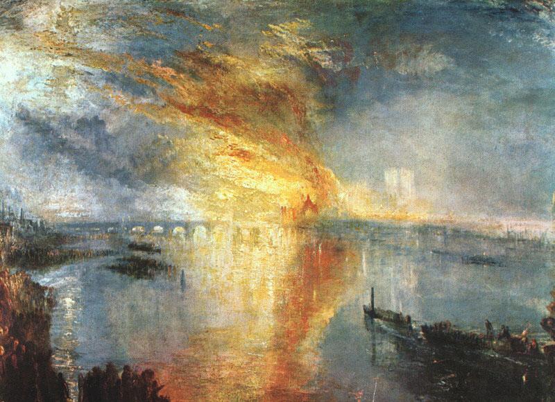 Joseph Mallord William Turner The Burning of the Houses of Parliament oil painting picture